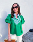 Meet Me in Cabo Top-Kelly Green