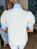 Stylish Staple Collared Top-Cream