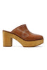 Retro Chic Wooden Clogs