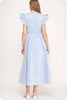 In the Clouds Midi Dress-Chambray