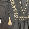 SantaFe Embroidered Top- Black