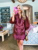 Harvest Charm Embroidered Mini Dress-Chocolate