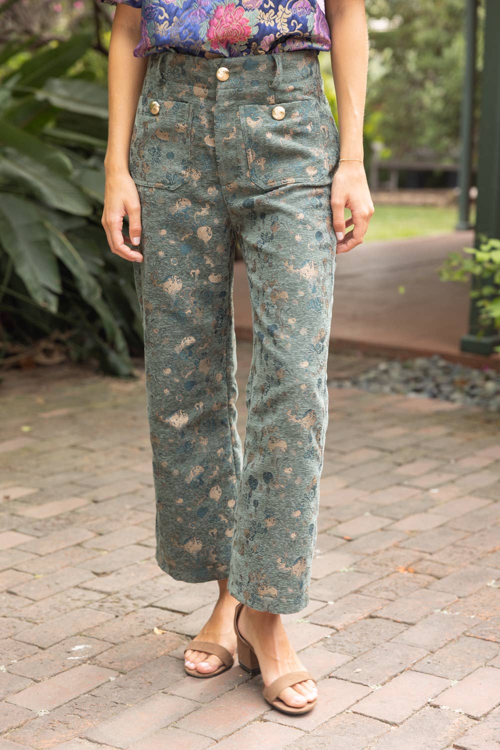 Velvet Canvas Wide Leg Pants