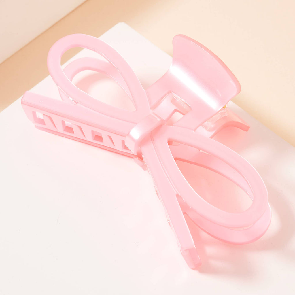 Acetate Ribbon Hair Claw- Pink