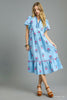 Countryside Life Midi Dress-Peri Blue