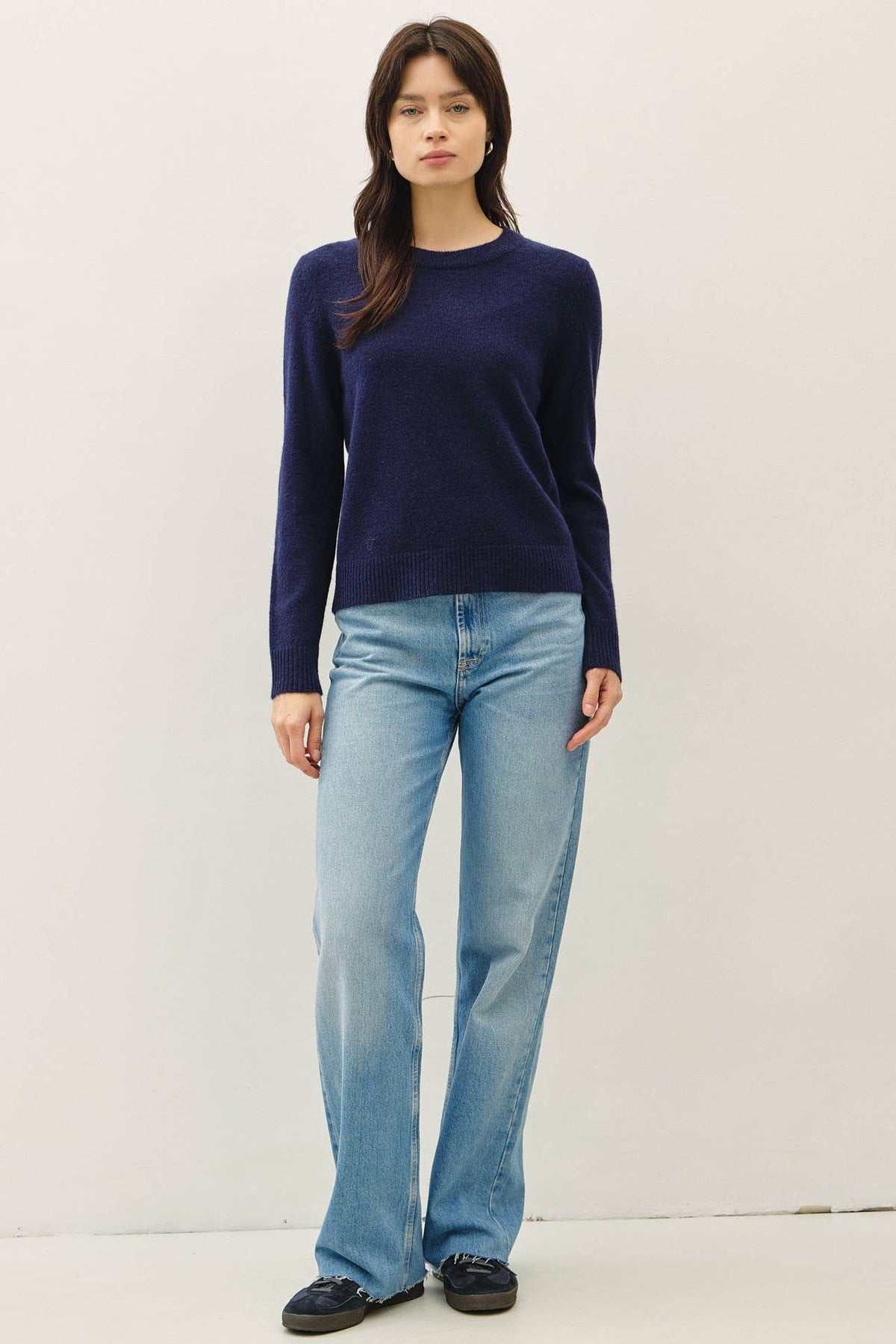 Soft Embrace Crewneck Sweater-Indigo
