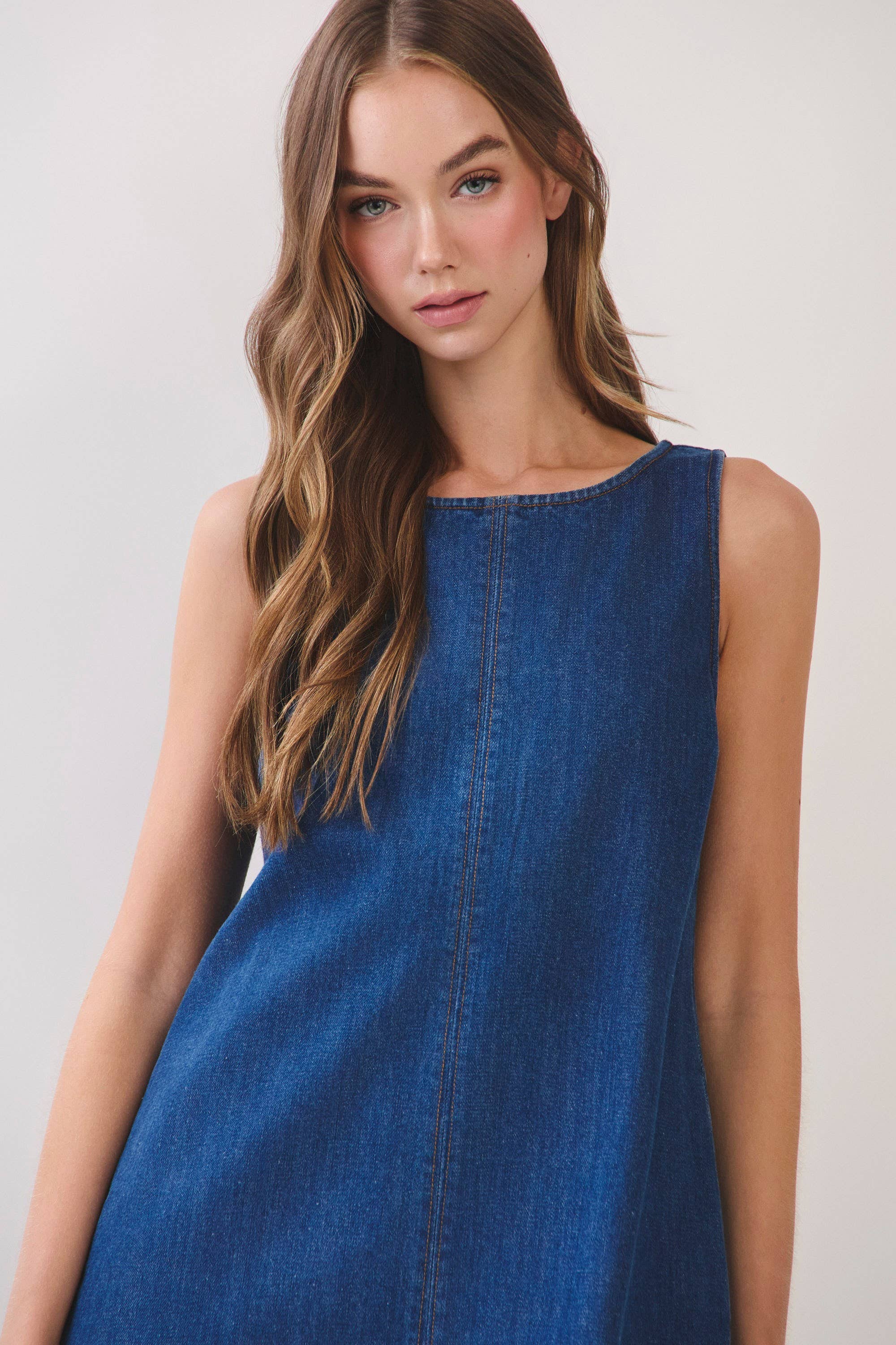 Out &amp; About Denim Mini Dress