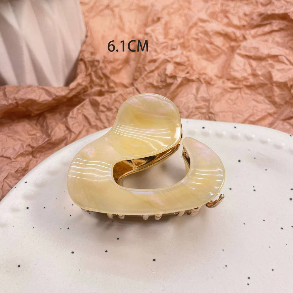 Irregular Metal Hair Clip-Natural