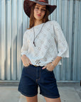 Eloria Eyelet Embroidered Top