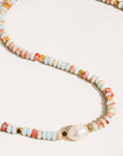 Swank Boho Beaded Pearl Necklace