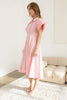 Strolling Through Maine Midi Dress-Pink