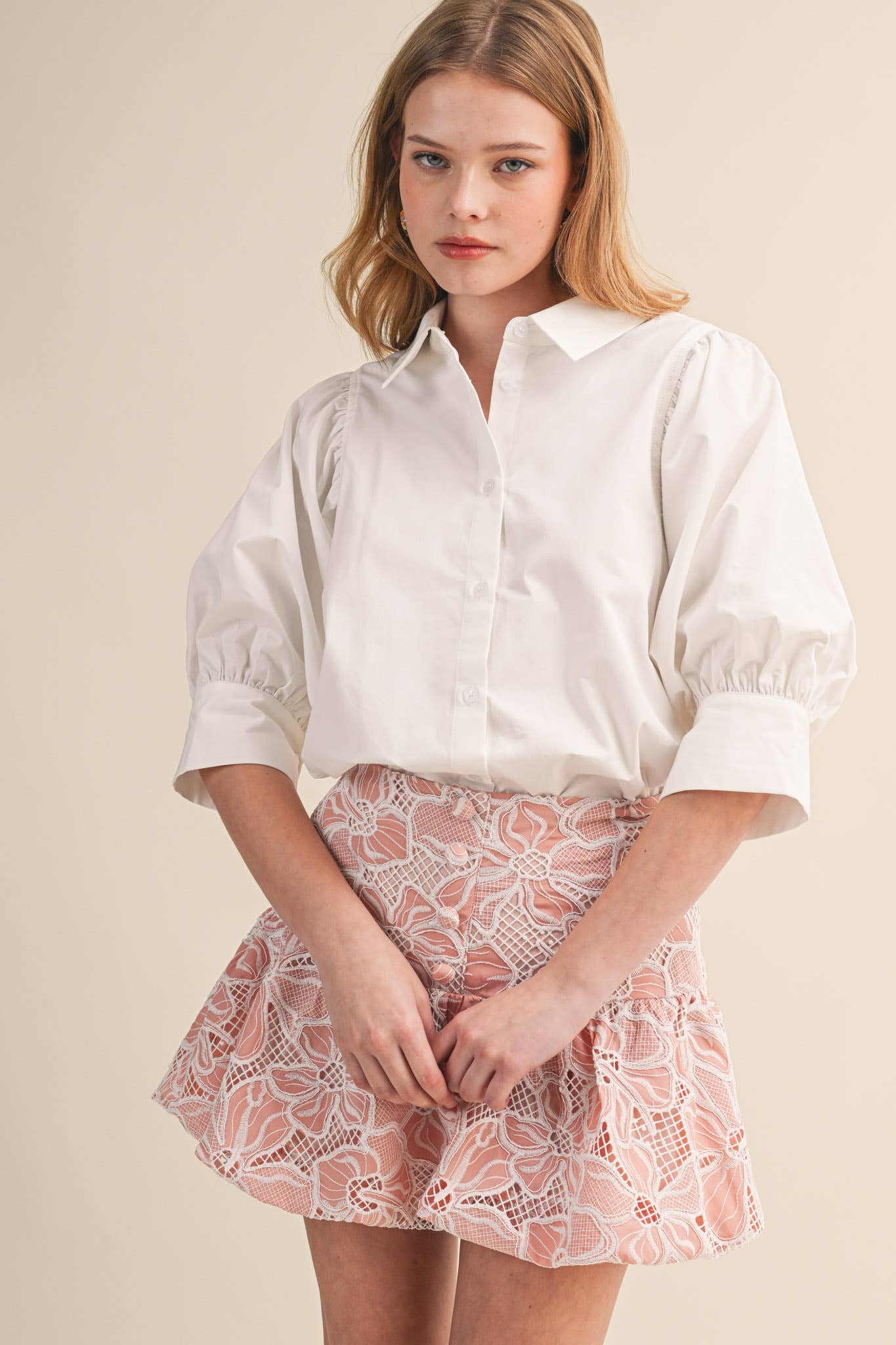 The Sculpt Button Down Top