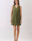 Weekend Cabin Mini Dress-Olive