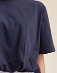 Genevieve Bubble Top-Navy