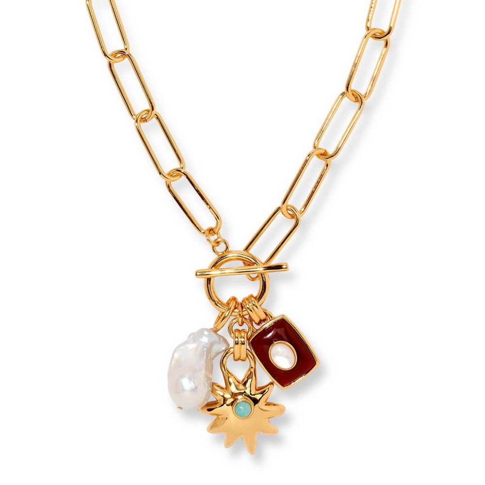 Astrid Multi Pendant Necklace-Multi