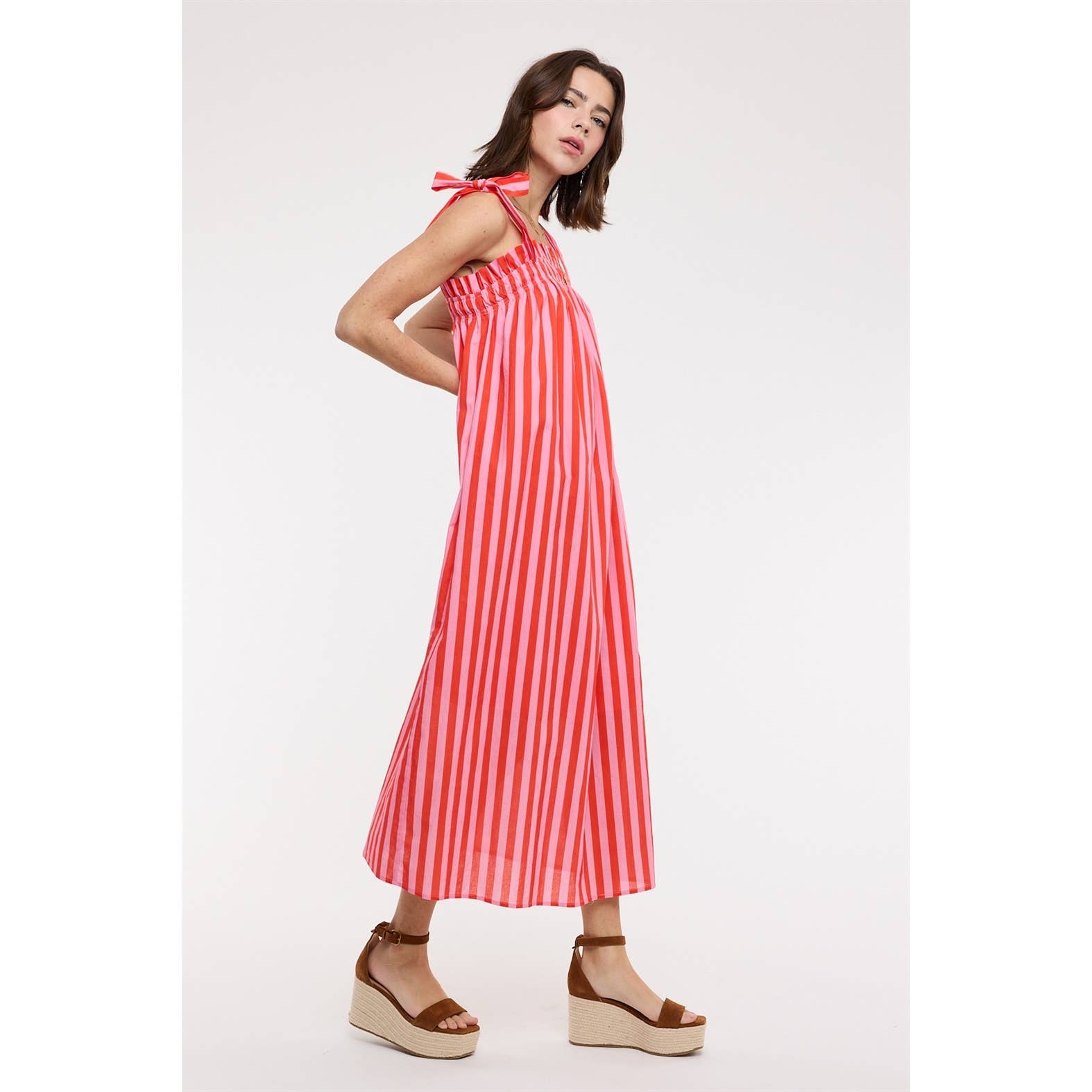 Poolside Stripe Midi Dress