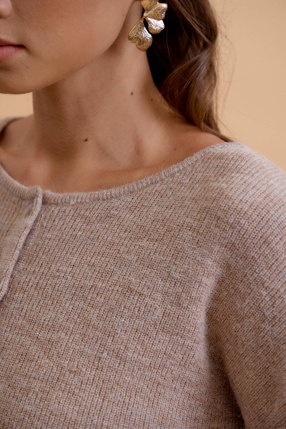 Gentle Days Ribbed Cardigan-Mocha