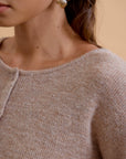 Gentle Days Ribbed Cardigan-Mocha