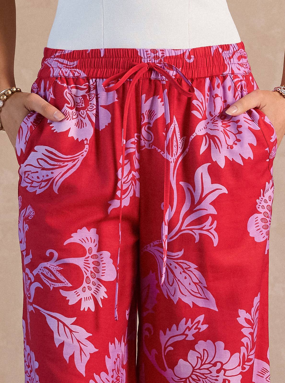 Blush Blossom Wide Leg Pants