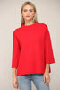 Sweet and Soft Pull Over Sweater-Red