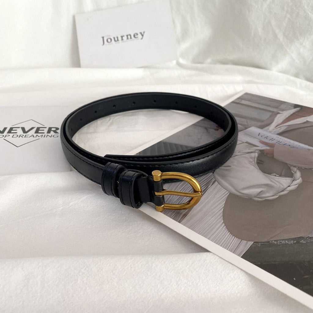 Retro Thin Belt-Black