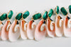 Pink Shell and Green Malachite Earrings