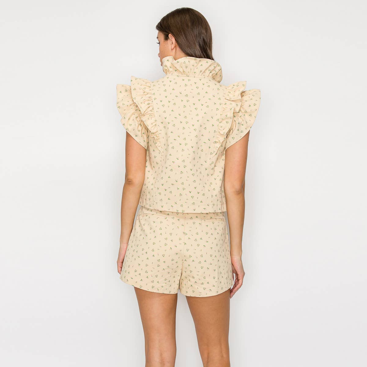 Little Wild Flower Ruffle Vest
