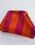Urban Chic Stripe Clutch-Orange/Purple