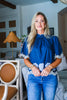Bohemian Dreams Embroidered Top- Dark Navy
