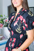 Simply Lovely Floral Midi Dress-Black