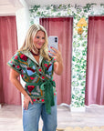 Rustic Retreat Velvet Jacket-Green