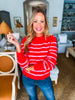 Candy Striped Knit Sweater