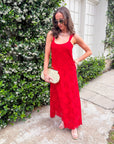 Lady in Red Maxi Dress