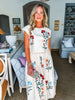 Picking Flowers Embroidered Skirt Set