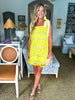 Lemon Daisy Eyelet Mini Dress