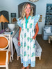 Coastal Brunch Floral Midi Dress