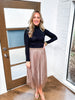 Adorn Me Pearl Midi Skirt- Mocha