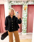 The Duchess Peplum Jacket-Black