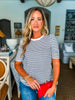 Coretta Stripe Ruched Top