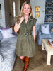 Chic Style Mini Dress-Olive