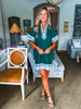 Mykonos Meetup Mini Dress-Green