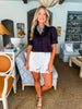 Floral Eyelet Pattern Shorts