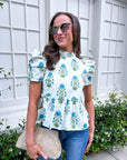 Sunday in Bloom Peplum Top