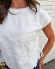 Garden Grace Linen Top
