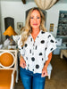 Spot On Polka Dot Top- Ivory Black