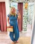 Palm Coast Denim Jumpsuit
