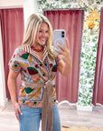 Rustic Retreat Velvet Jacket-Gray