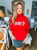 Merry Turtle Neck Sweater- Red/White