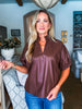 First Class Luxe Top-Brown