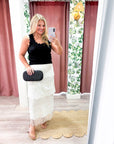 Saltair Fringe Midi Skirt